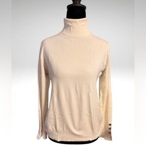 Zara Women's Cream Turtleneck Sweater